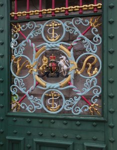 Décoration en fonte victorienne de la porte de l